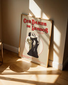 A print with two dancing ladies, with the text 'Ces Dames De Lesbos', inspired from the greek Sappho island.