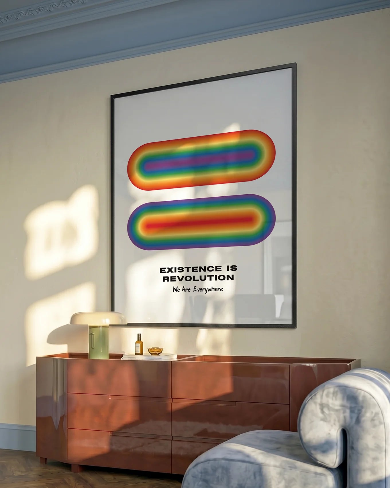 A gay pride poster.