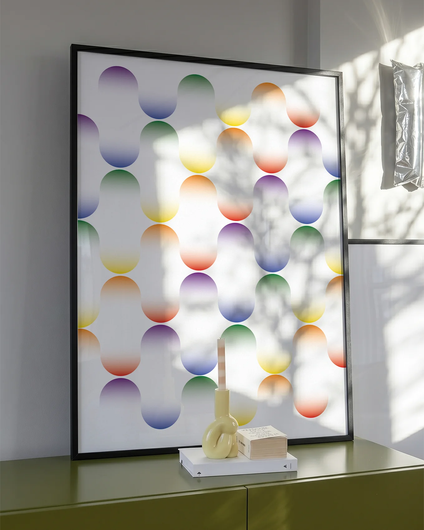 Abstract gay pride poster.