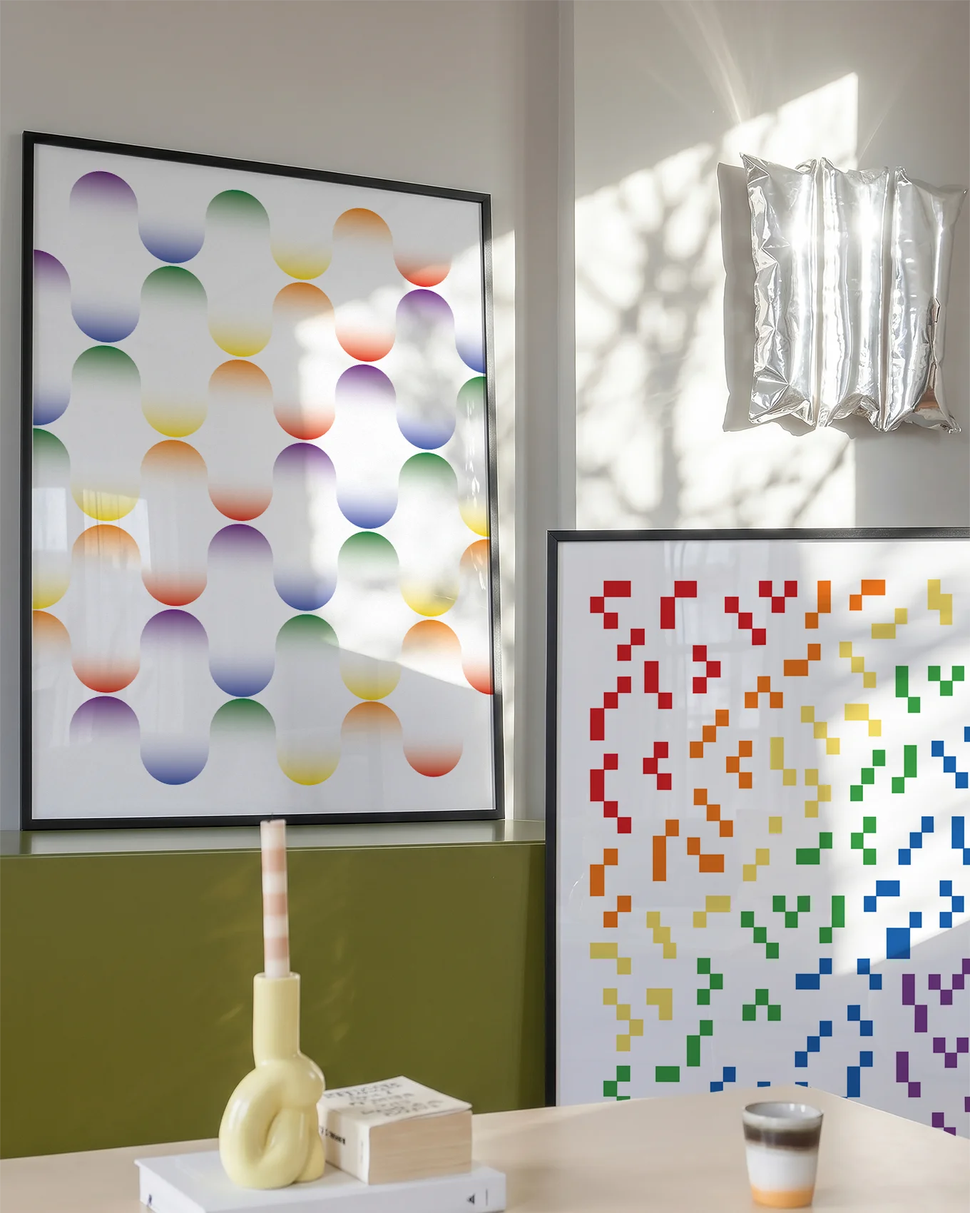 Abstract gay pride poster.