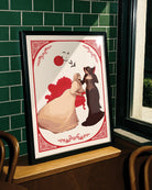 A poster with a lesbian vampire couple.