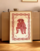 A print with an illustrated, gay and black cowboy couple.