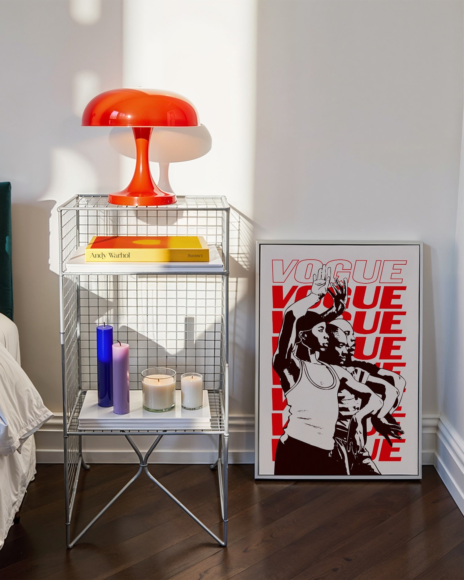 A poster with three black queer men posing in an iconic Vogue-dance pose.