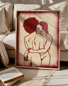 The poster depicts two naked, black women in a romantic pose.