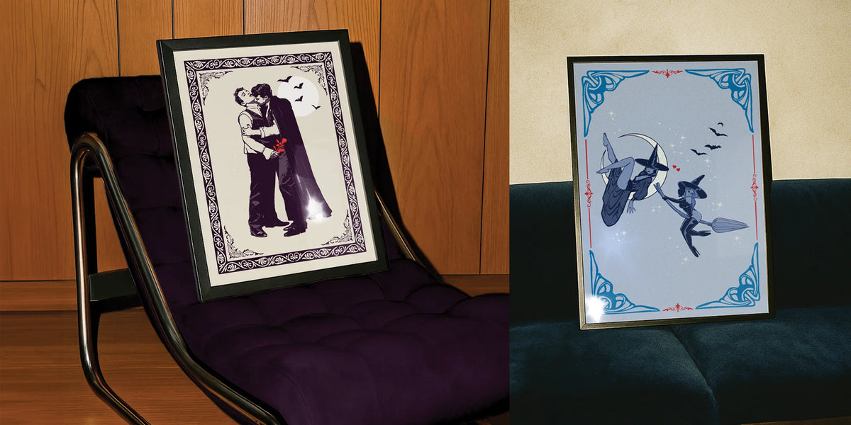 Two queer halloween posters.