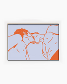 A poster of two gay men kissing