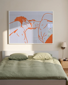A poster of two gay men kissing