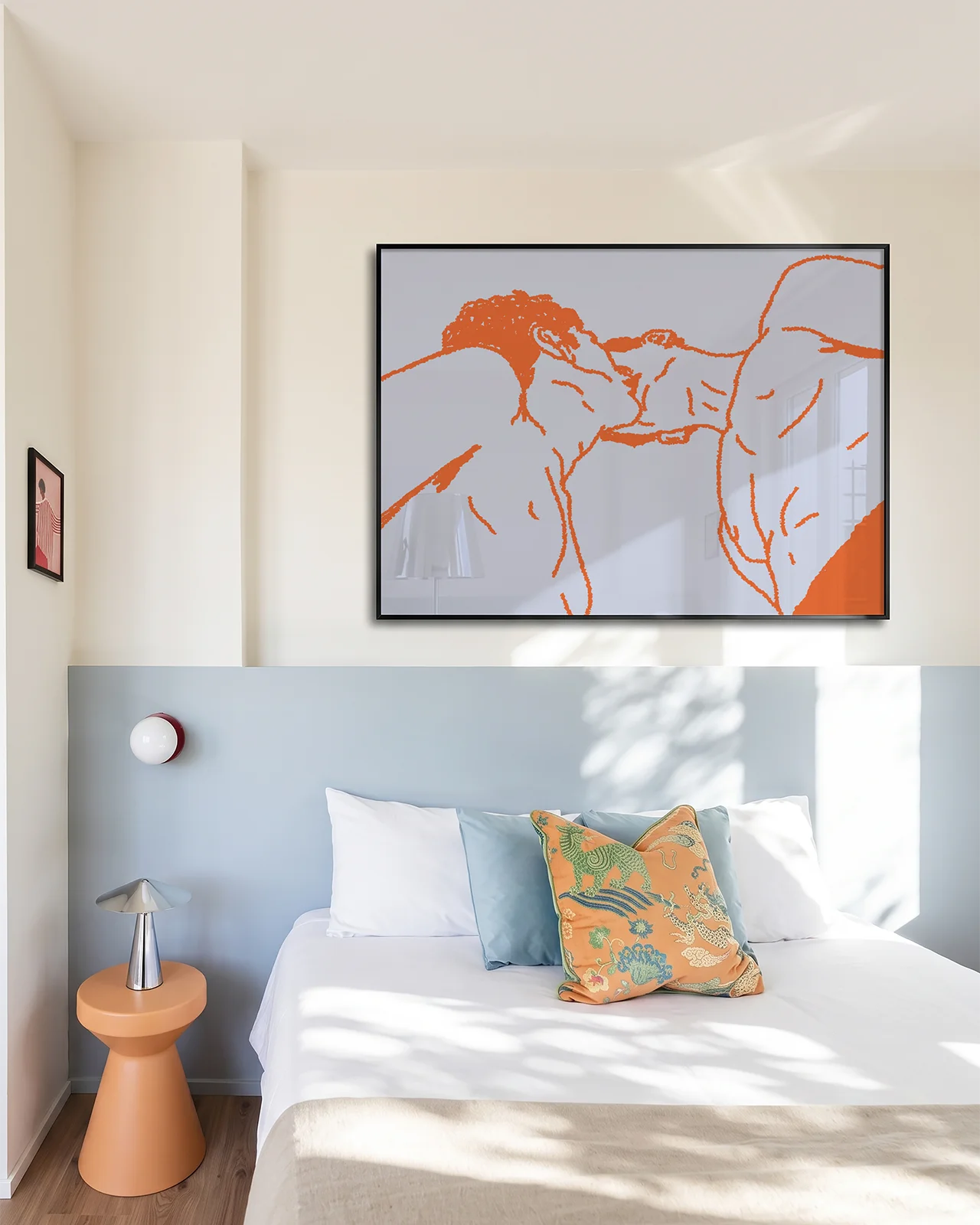 A poster of two gay men kissing