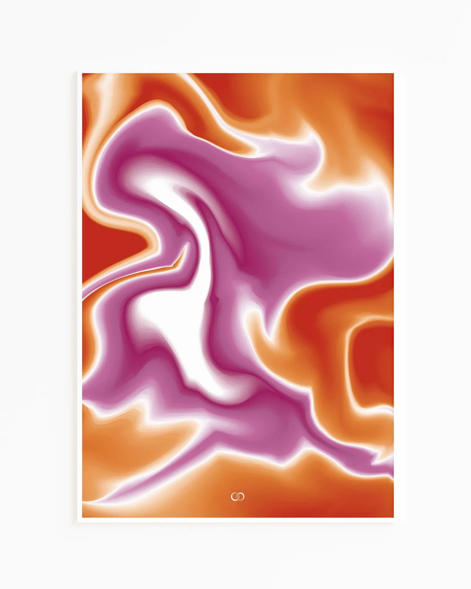 A print with an abstract lesbian flag.