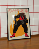 A poster with an illustrated lesbian with the text MEGADYKE.