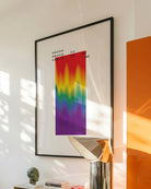 A poster with a gradient pride flag and the text: 'Proud to be me'.