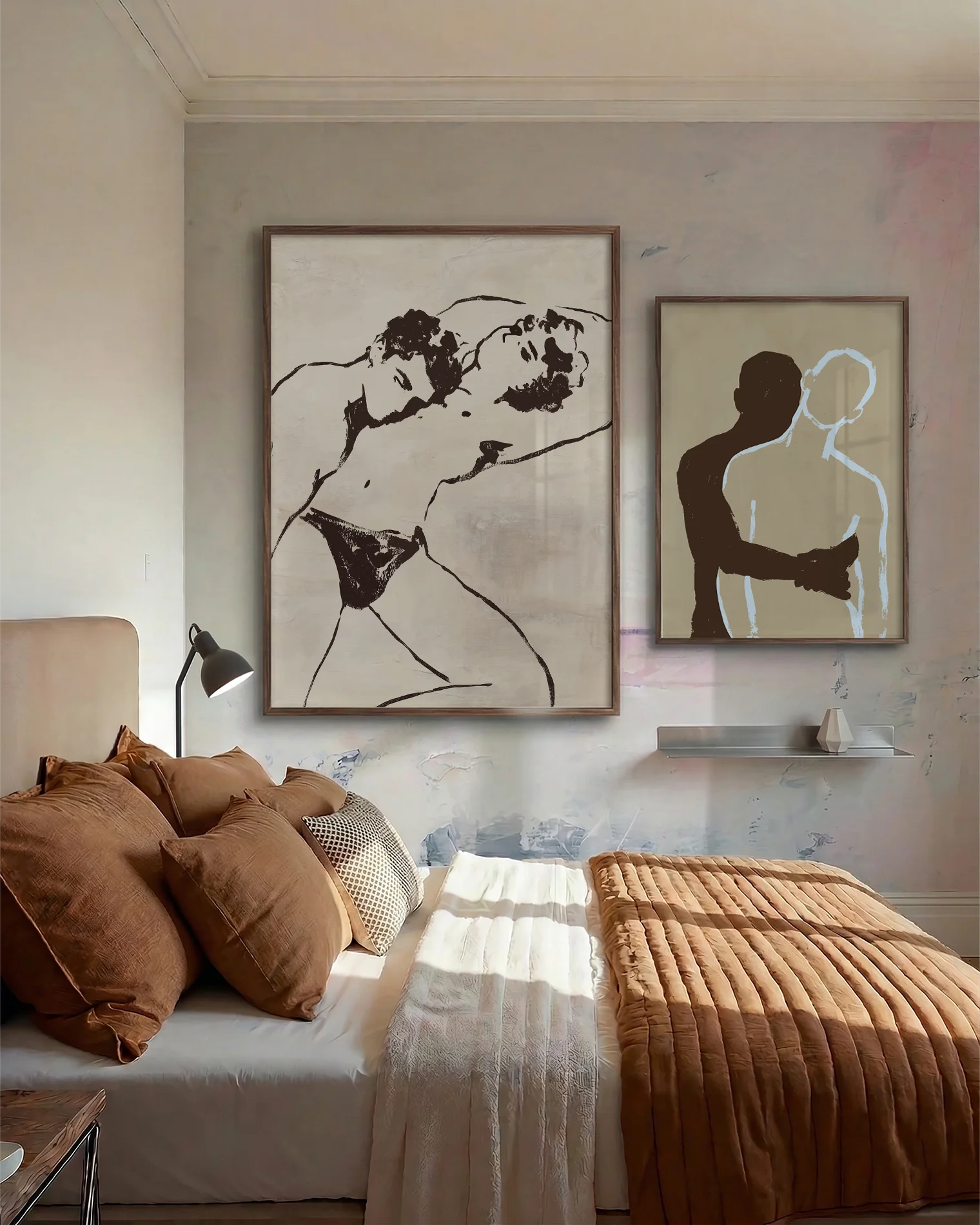 A poster with two gay men in a minimalistic style.