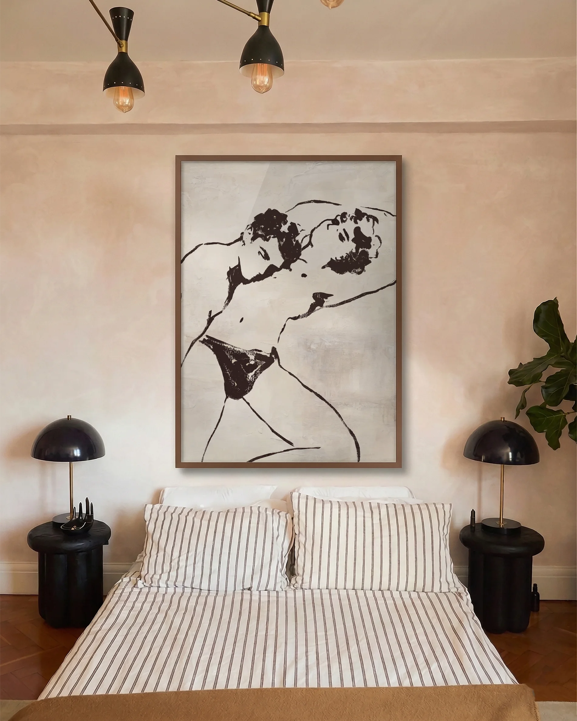 A poster with two gay men in a minimalistic style.