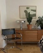 A framed, horizontal poster with two naked, lesbian ladies hugging tight on a couch.