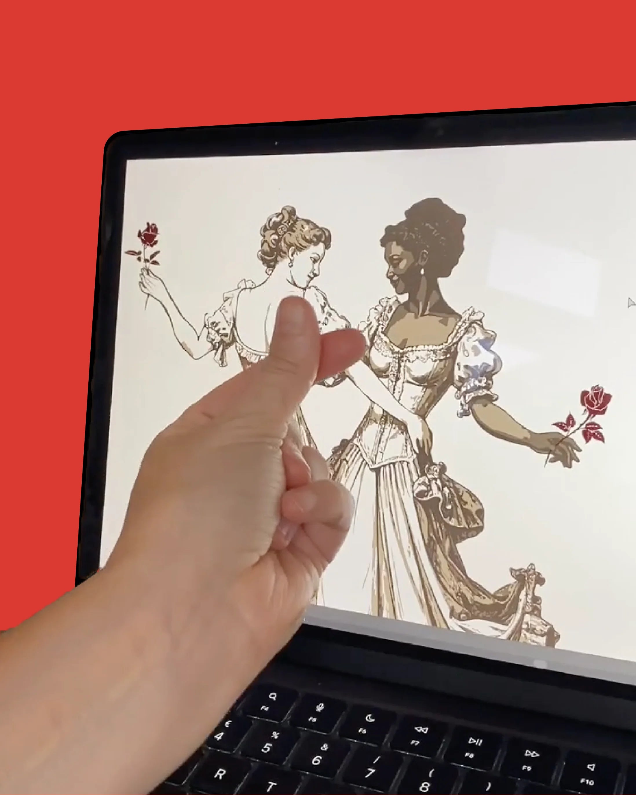 An image of me sketching a poster.