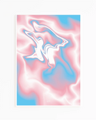A print with an abstract transflag.
